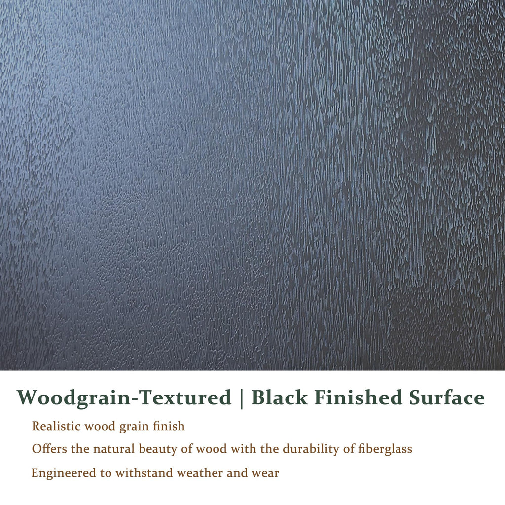 36 x 80 Black Fiberglass Entry Door Y8574
