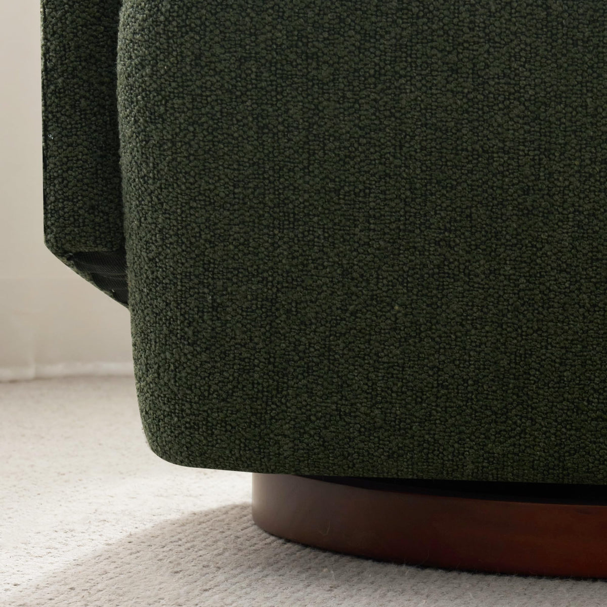 Boucle Swivel Accent Chairs Set of 2 Green H52324