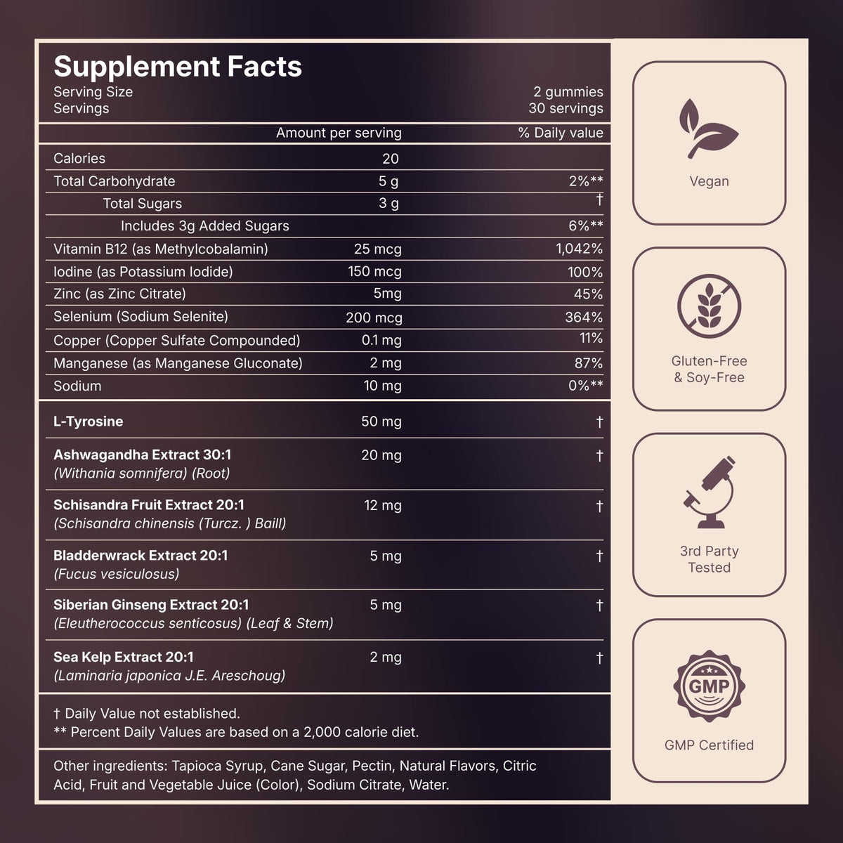 Thyroid Support Gummies 60 Count M124646