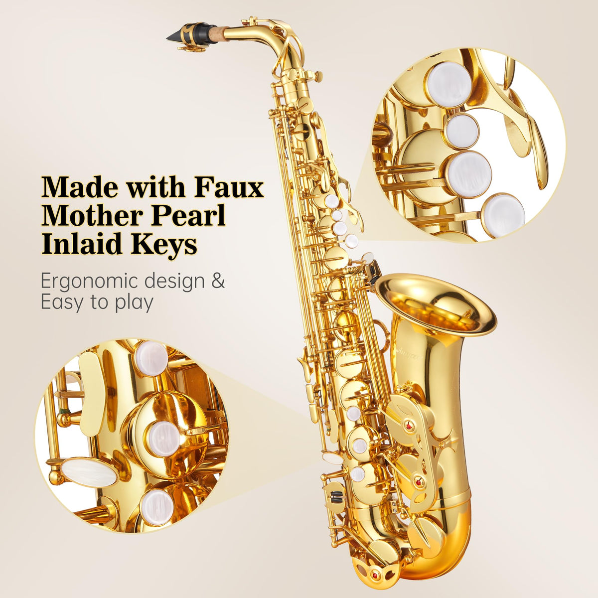 Alto Saxophone Copper Body Electroplated Gold Finish V87744