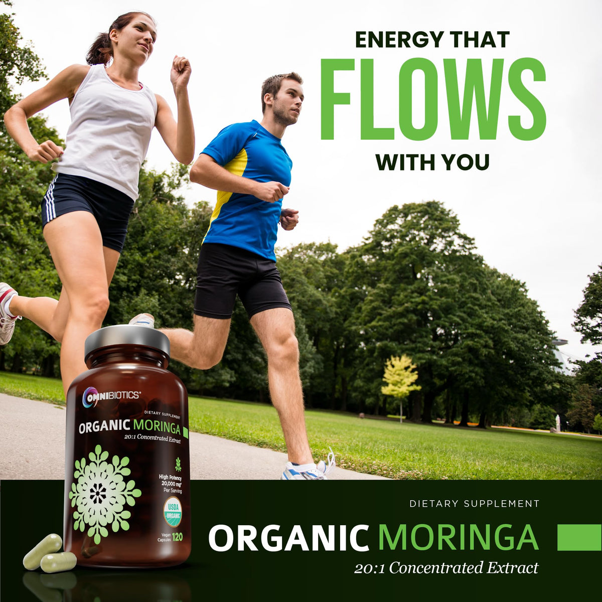 Organic Moringa 1000mg 120 Vegan Capsules T71085