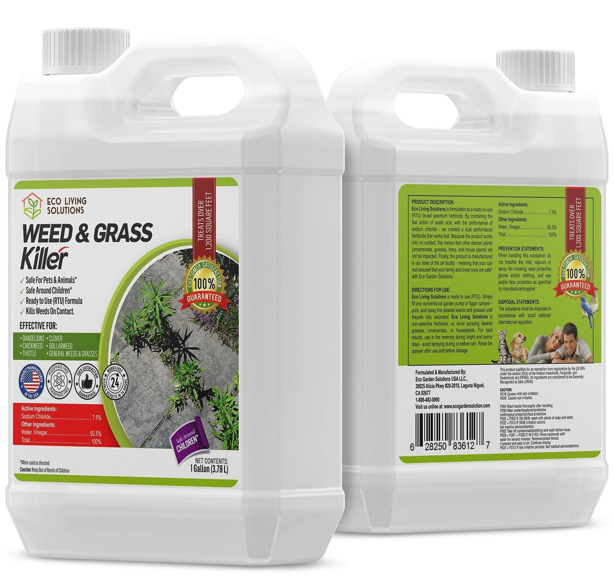 Organic Vinegar Weed Killer Spray Ready Herbicide 1 Gallon J8882