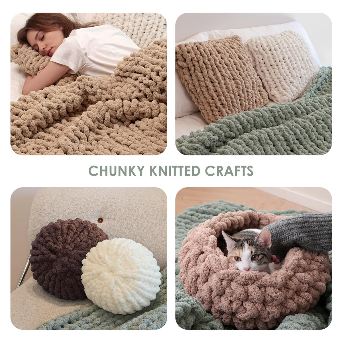Chunky Chenille Yarn 9 Jumbo Pack I283918