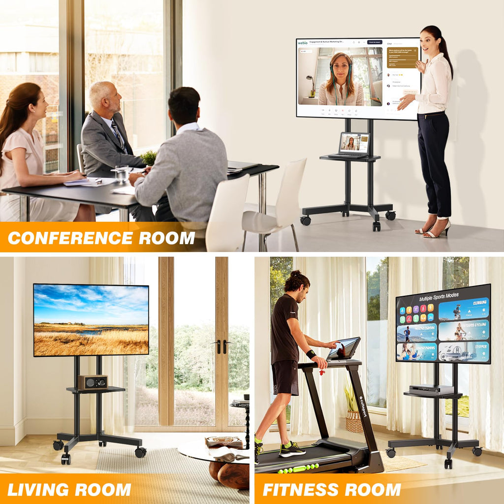 Mobile TV Stand with Wheels for 32-75 Inch TVs S802371