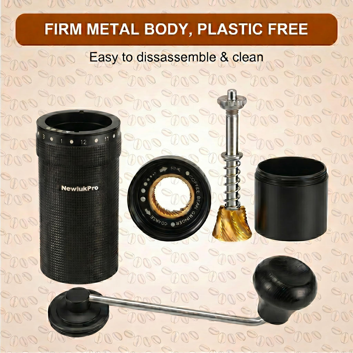 Manual Coffee Grinder, Titanium Conical Burr, 35g Capacity O59261