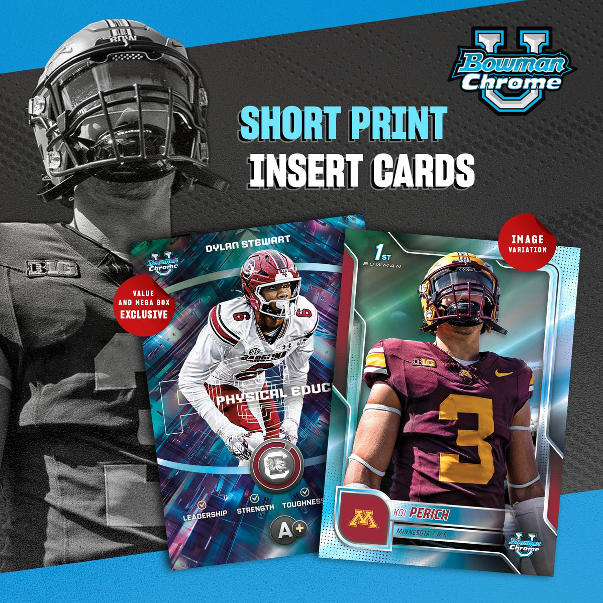 2025 Bowman University Chrome NCAA Football Value Box L291935