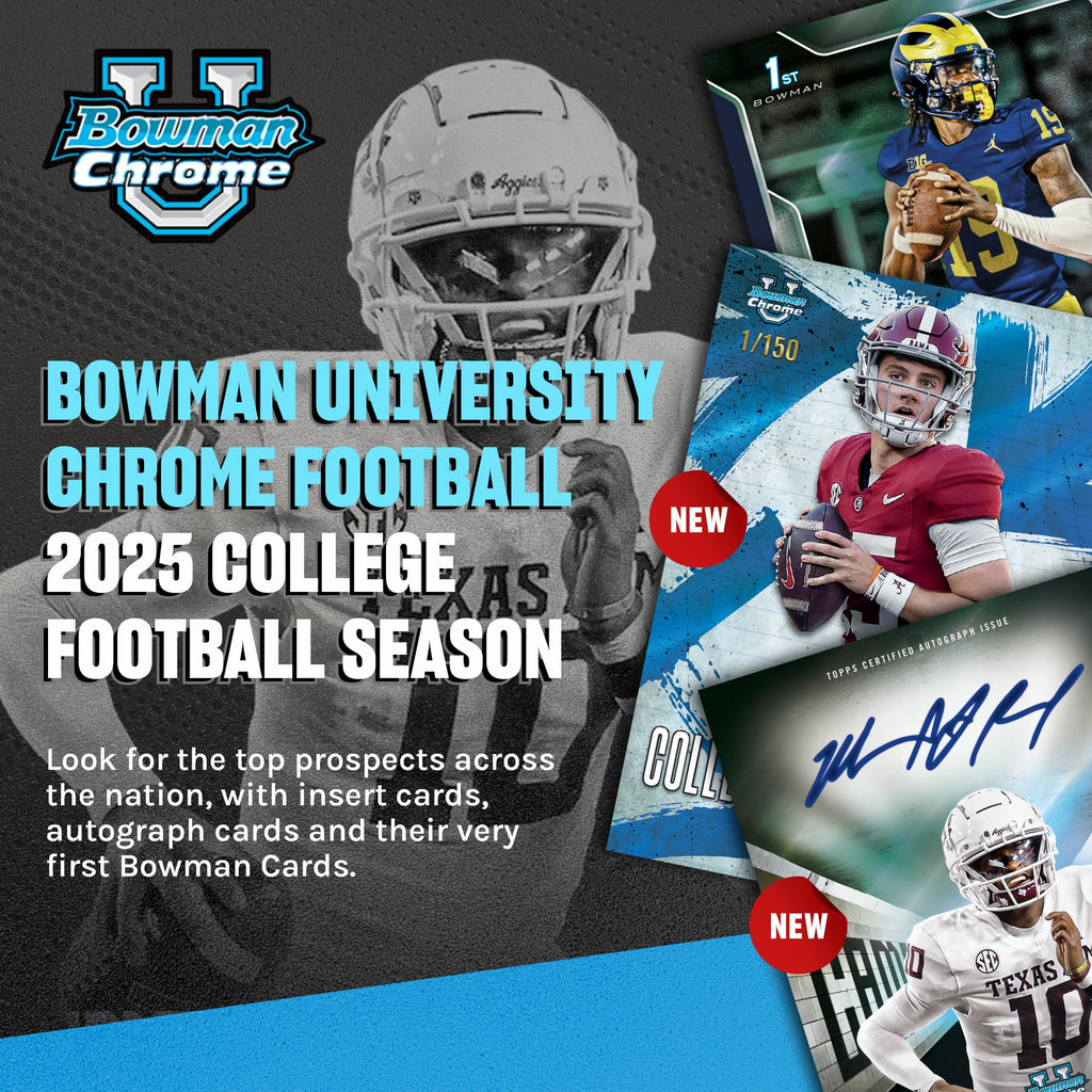 2025 Bowman University Chrome NCAA Football Value Box L291935