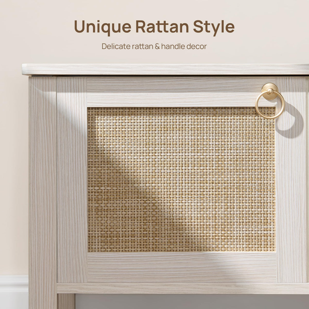 Rattan Storage Bench with 2 Safety Hinges K846148