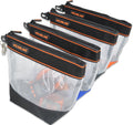 10-Inch Clear 4-Pack Zippered Tool Pouch A1752
