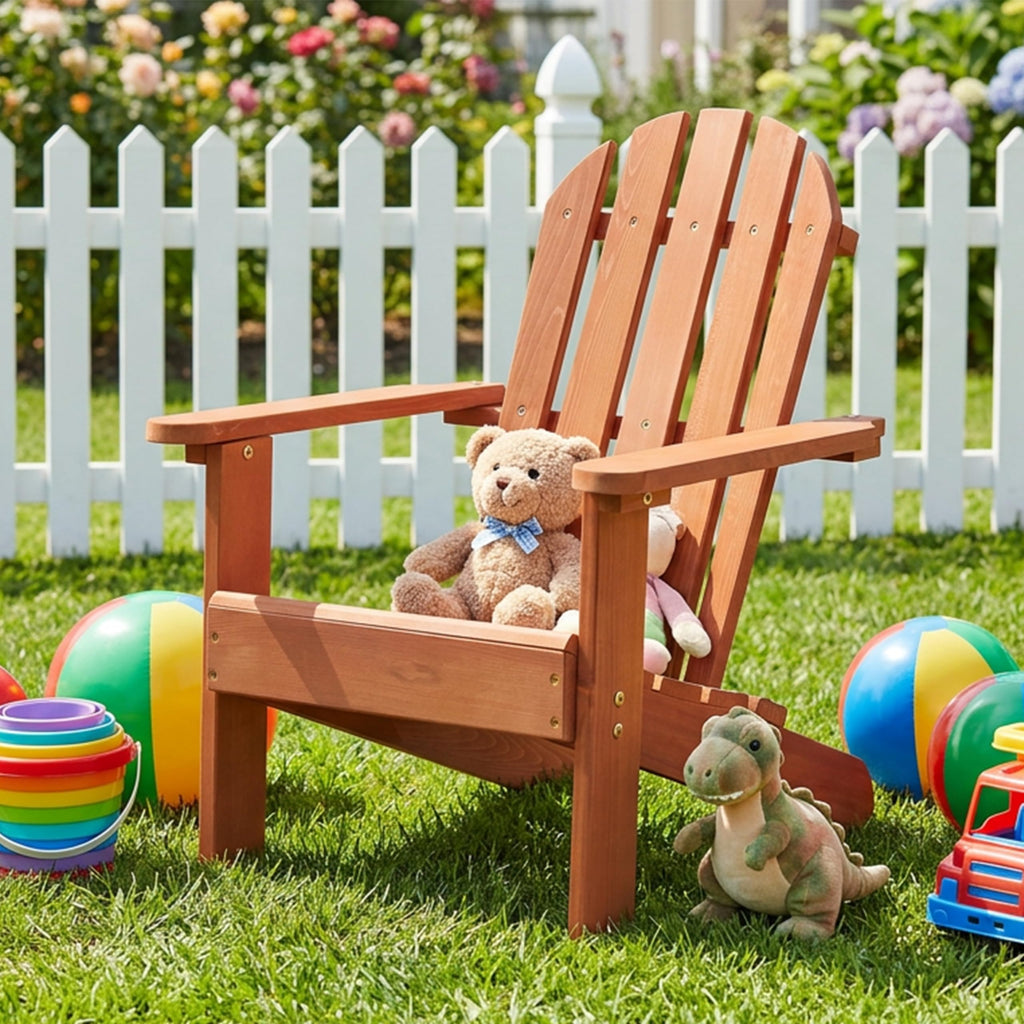 Kids Outdoor Wooden Adirondack Chair F9287