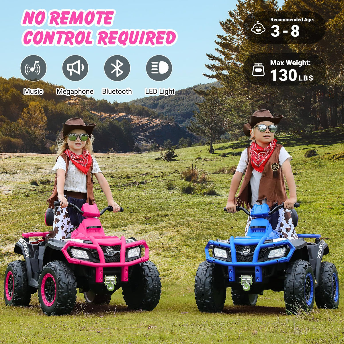 24V 2 Seater 4WD Off-Road Ride on ATV M95336