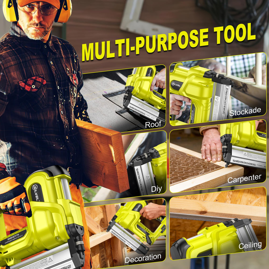 2" Cordless Brad Nailer, 2-in-1 21V Electric Brad Nailer with Battery M314