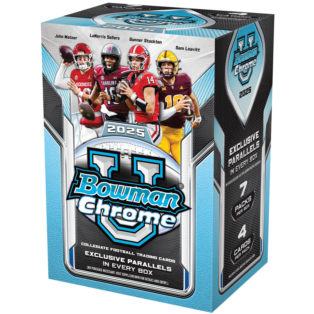 2025 Bowman University Chrome NCAA Football Value Box L291935