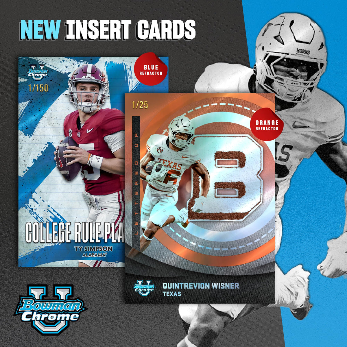 2025 Bowman University Chrome NCAA Football Value Box L291935